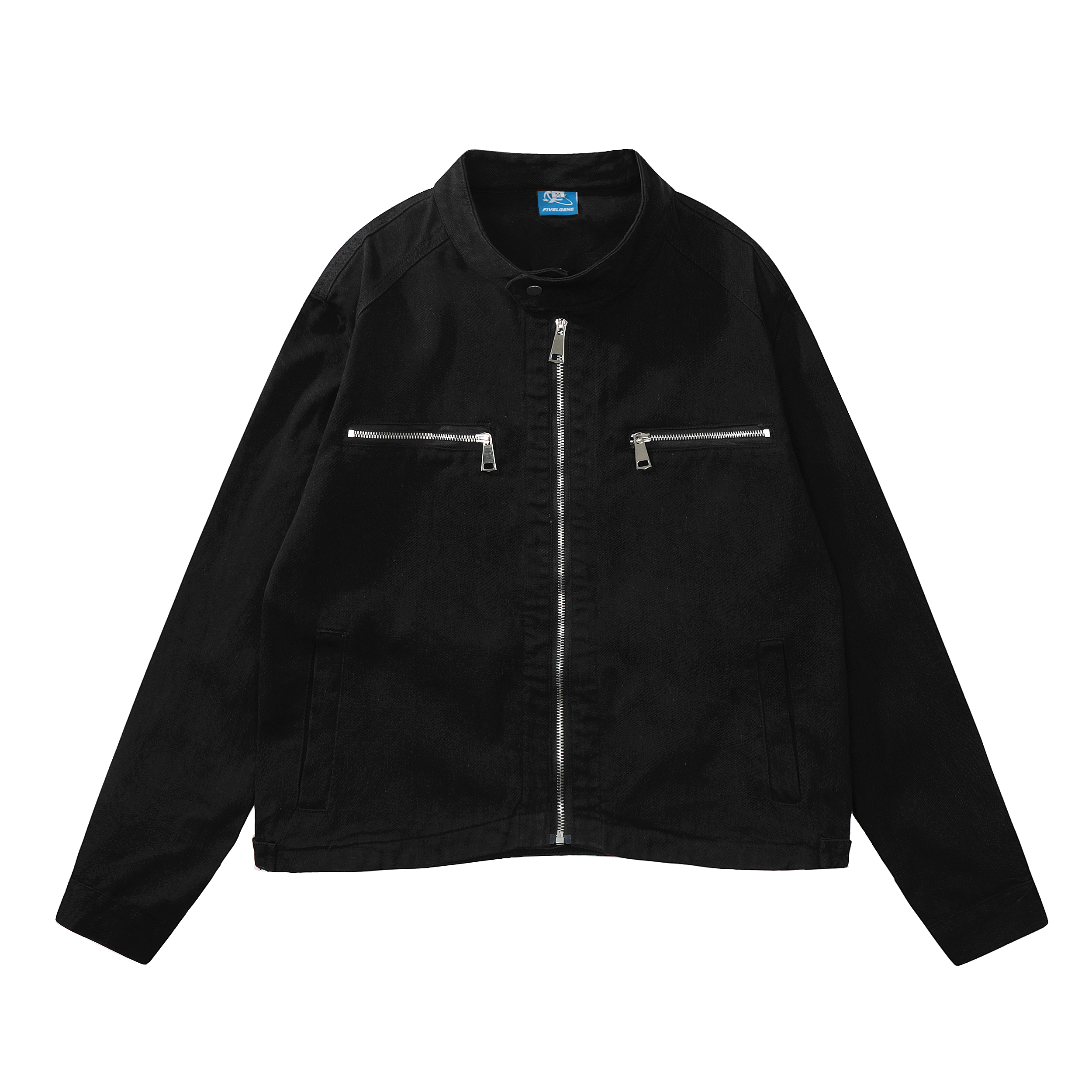 Women's Hip-Hop Loose Short Denim Jacket with Stand Collar - Unique American Street Style Women's Hip-Hop Loose Short Denim Jacket with Stand Collar - Unique American Street Style