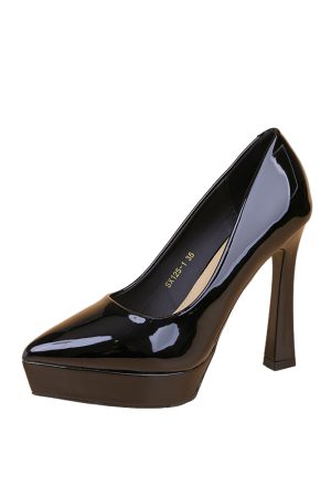 Women's Korean Style High Heels 12CM Thin Heels, Versatile Spring Pointed Toe Platform Pumps for Parties