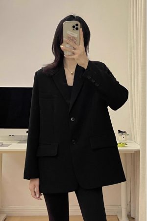 Women's Korean Style Petite Small Suit Jacket - High-End Street Style for Spring & Autumn 2025 - Trendy & Fashionable