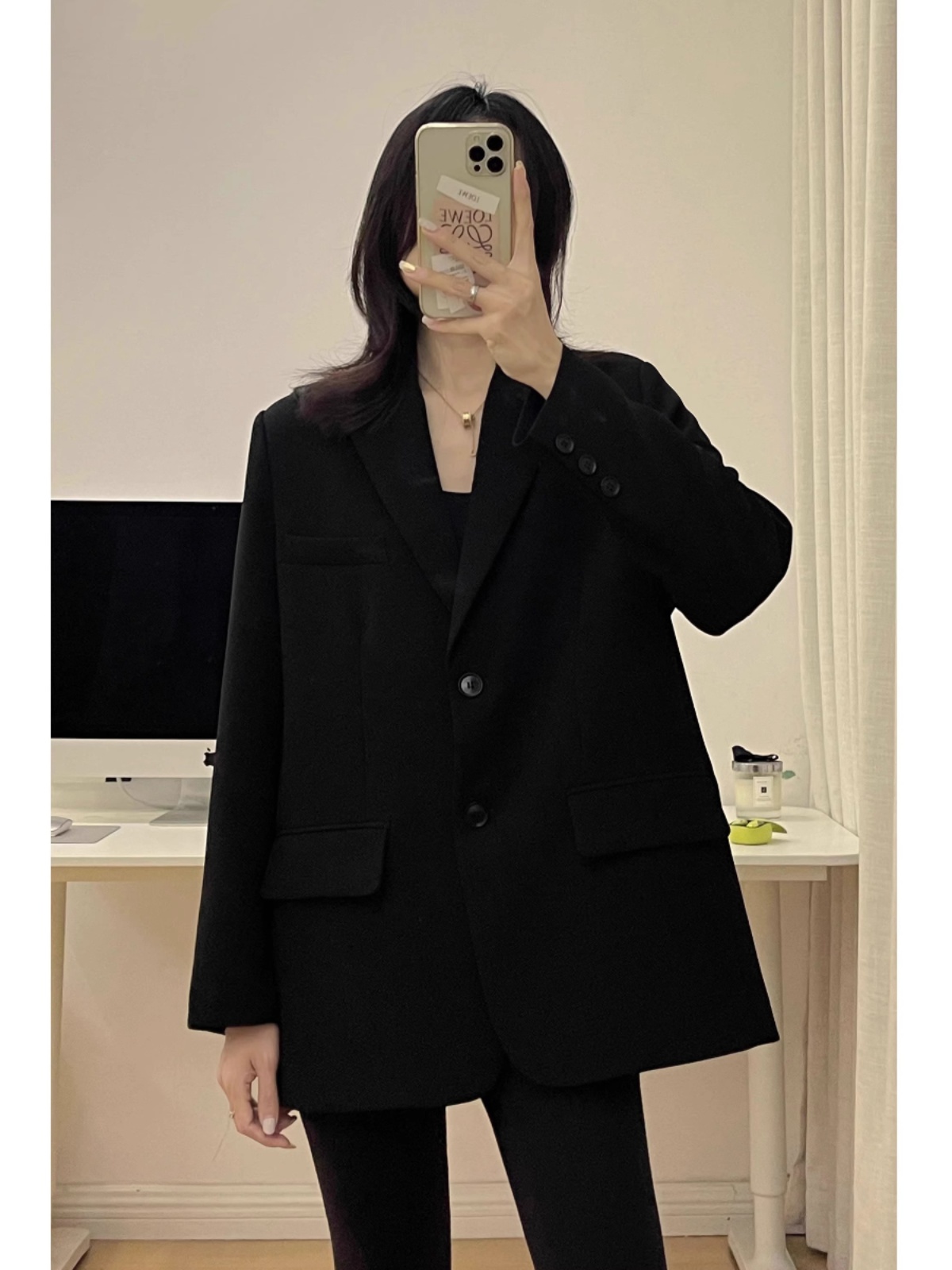 Women's Korean Style Petite Small Suit Jacket - High-End Street Style for Spring & Autumn 2025 - Trendy & Fashionable Women's Korean Style Petite Small Suit Jacket - High-End Street Style for Spring & Autumn 2025 - Trendy & Fashionable