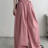 Women's Korean Style Summer Wide-Leg Pants - Loose High-Waisted Casual Floor-Length Trousers for Effortless Chic