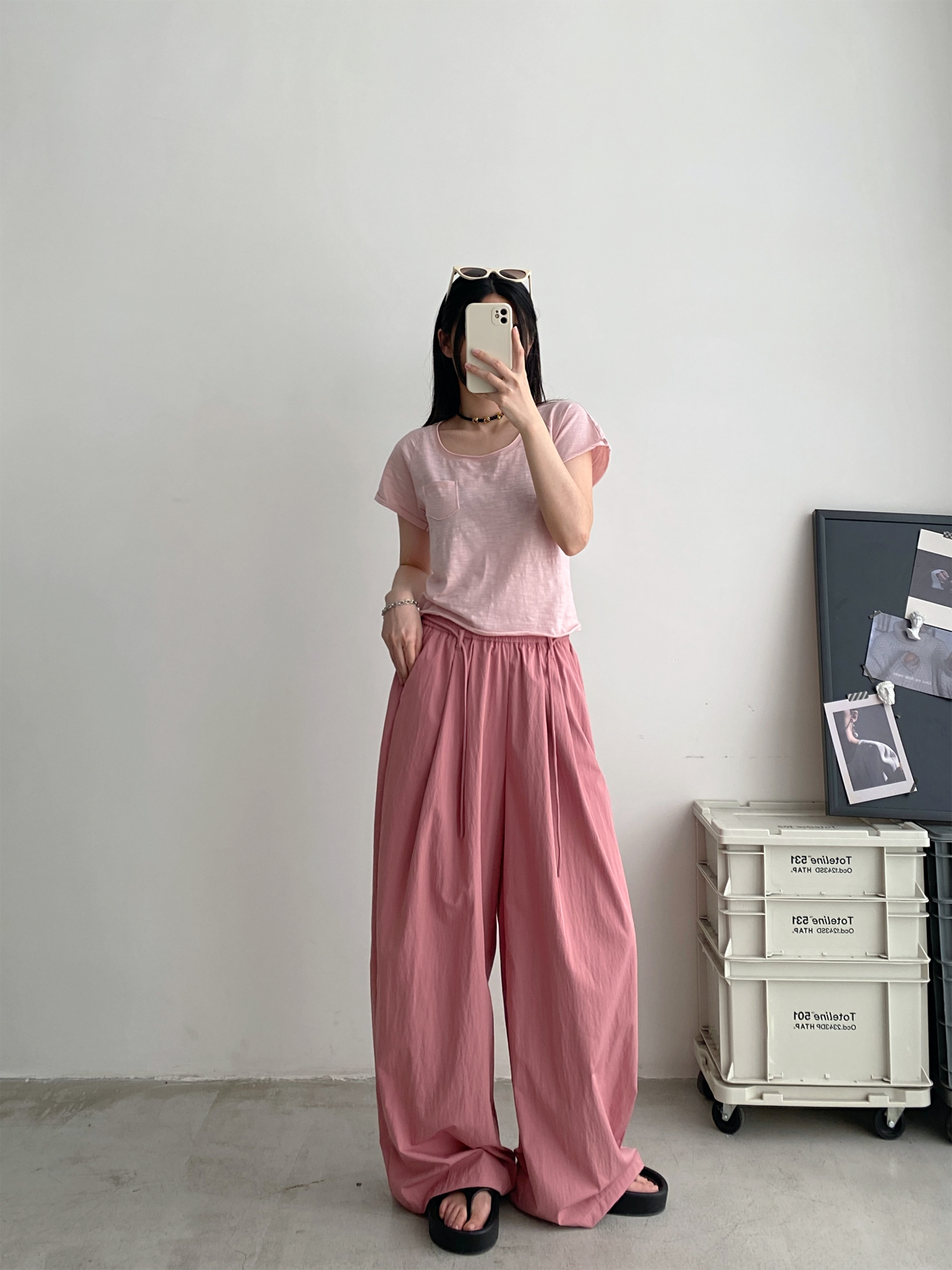 Women's Korean Style Summer Wide-Leg Pants - Loose High-Waisted Casual Floor-Length Trousers for Effortless Chic Women's Korean Style Summer Wide-Leg Pants - Loose High-Waisted Casual Floor-Length Trousers for Effortless Chic