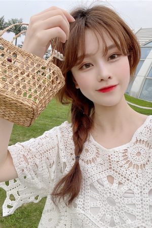 Women's Lace Pullover Top - Short Sleeve Sun Protection Shawl Cover-Up - Stylish Summer Fashion