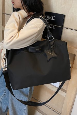 Women's Large Capacity Travel Bag - Versatile Gym Tote, Stylish Business Luggage for Short Trips, High-End Carry-On Bag