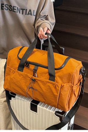 Women's Large Capacity Travel Sports Gym Bag - Lightweight Portable Hand-Held Shoulder Crossbody Luggage