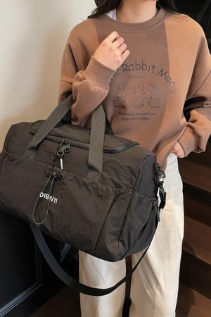 Women's Large Capacity Travel Sports Gym Bag - Lightweight Portable Hand-Held Shoulder Crossbody Luggage