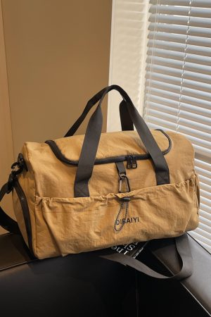 Women's Large Capacity Travel Sports Gym Bag - Lightweight Portable Hand-Held Shoulder Crossbody Luggage