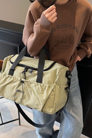 Women's Large Capacity Travel Sports Gym Bag - Lightweight Portable Hand-Held Shoulder Crossbody Luggage