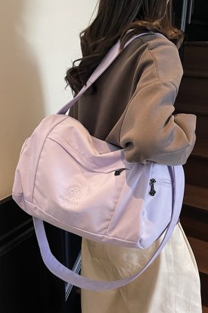 Women's Lightweight Fitness Sports Bag - Large Capacity Commuting Shoulder Crossbody Bag for Travel and Short Trips