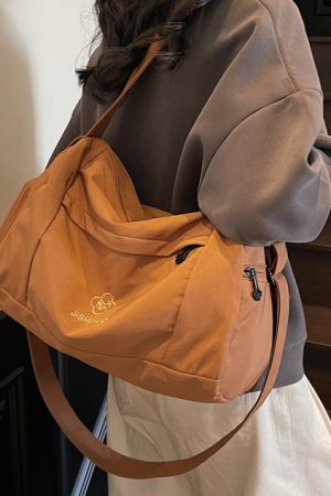 Women's Lightweight Fitness Sports Bag - Large Capacity Commuting Shoulder Crossbody Bag for Travel and Short Trips