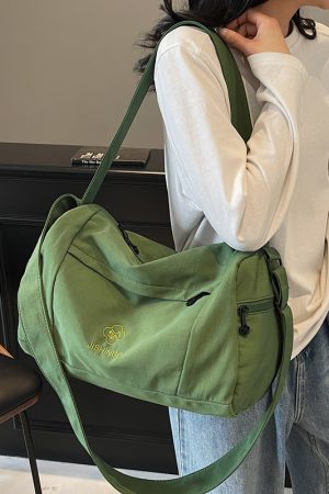 Women's Lightweight Fitness Sports Bag - Large Capacity Commuting Shoulder Crossbody Bag for Travel and Short Trips