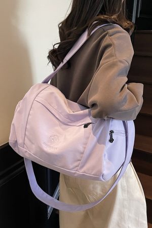 Women's Lightweight Fitness Sports Bag - Large Capacity Commuting Shoulder Crossbody Bag for Travel and Short Trips