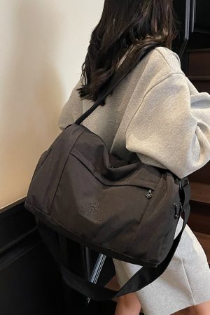 Women's Lightweight Fitness Sports Bag - Large Capacity Commuting Shoulder Crossbody Bag for Travel and Short Trips