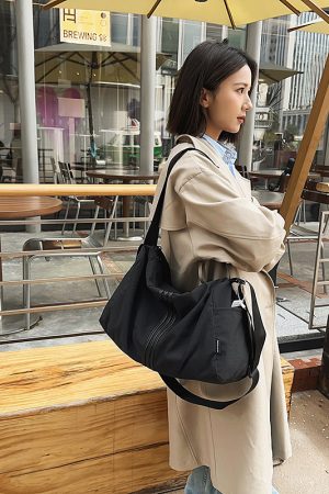 Women's Lightweight Large Capacity Sports Fitness Bag - Versatile Crossbody Travel Storage Shoulder Bag