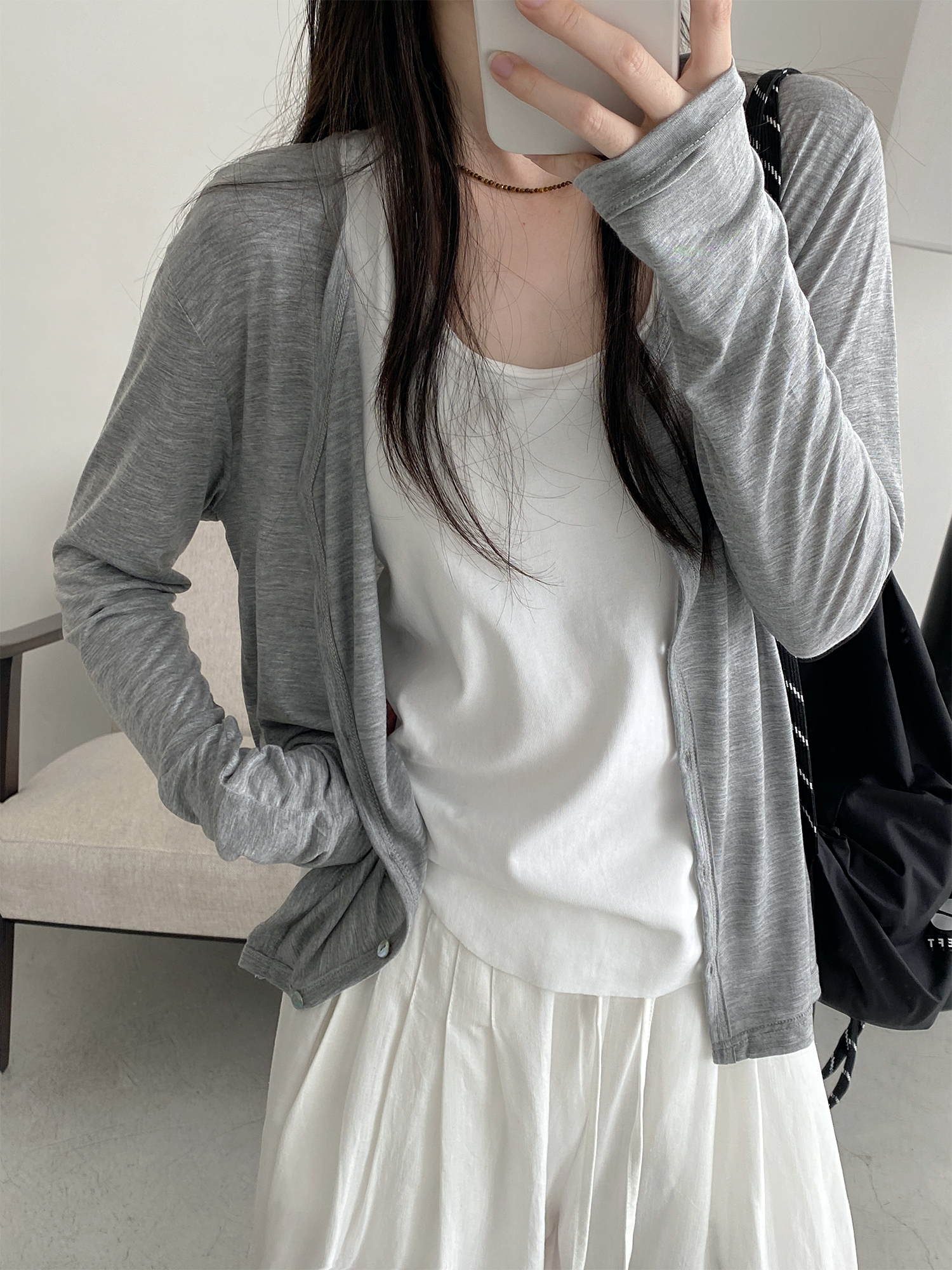 Women's Lightweight Sun Protection Cardigan - Loose Fit Long Sleeve Tencel Acetate Knit Top for Spring & Summer Women's Lightweight Sun Protection Cardigan - Loose Fit Long Sleeve Tencel Acetate Knit Top for Spring & Summer