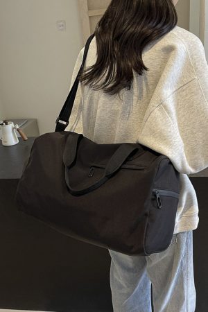 Women's Lightweight Training Bag with Dry Wet Separation, Crossbody Travel Luggage, Portable Short Trip Storage Bag