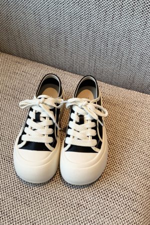 Women's Little White Lace-Up Sneakers - 2025 Trendy Ugly Cute Genuine Leather Casual Shoes with Thick Sole and Height-Increasing Design