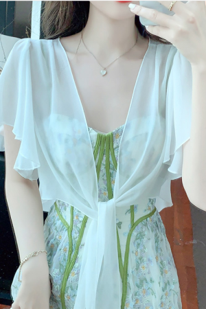 Women's Long Sleeve Sun Protection Shirt Jacket - Summer Knit Lace Cover-Up, Lightweight Shawl Top for Skirts and Dresses