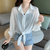 Women's Long Sleeve Sun Protection Shirt Jacket - Summer Knit Lace Cover-Up, Lightweight Shawl Top for Skirts and Dresses