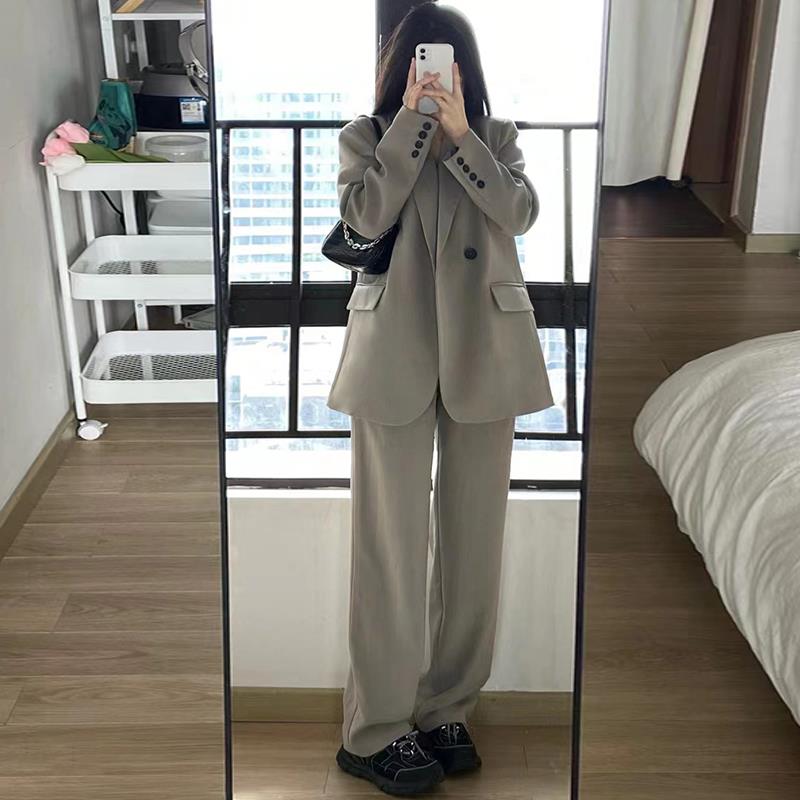 Women's Loose Korean-Style Blazer Suit Set for Autumn 2025, Casual Professional Fashion Wear Women's Loose Korean-Style Blazer Suit Set for Autumn 2025, Casual Professional Fashion Wear