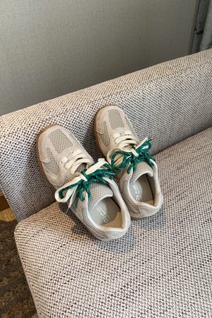 Women's Low-Top Flat Sole Suede and Mesh Casual Sports Shoes - Breathable Comfort for Everyday Style 2025