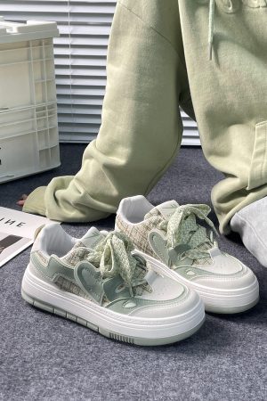 Women's Mesh Breathable Thick-Soled Board Shoes - 2025 Summer Trendy Versatile White Sneakers for Casual Style