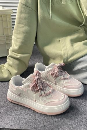 Women's Mesh Breathable Thick-Soled Board Shoes - 2025 Summer Trendy Versatile White Sneakers for Casual Style