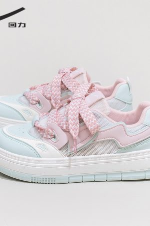 Women's Mesh Breathable Thick-Soled Board Shoes - 2025 Summer Trendy Versatile White Sneakers for Casual Style