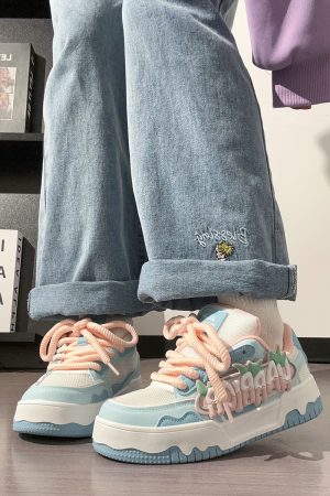 Women's Mesh Dopamine Board Shoes with Ice Cream Sole - Breathable Soft Bottom Sports Shoes for Summer Fun