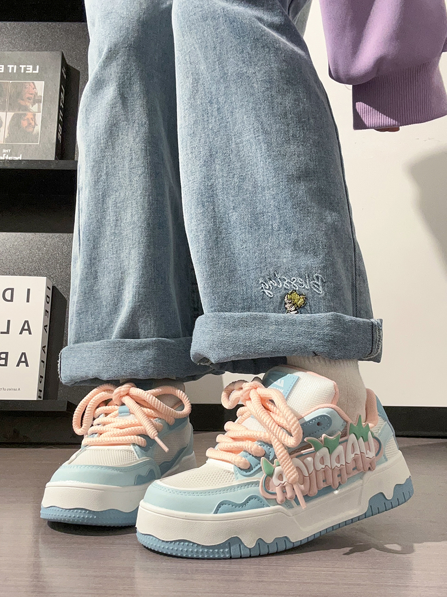 Women's Mesh Dopamine Board Shoes with Ice Cream Sole - Breathable Soft Bottom Sports Shoes for Summer Fun Women's Mesh Dopamine Board Shoes with Ice Cream Sole - Breathable Soft Bottom Sports Shoes for Summer Fun