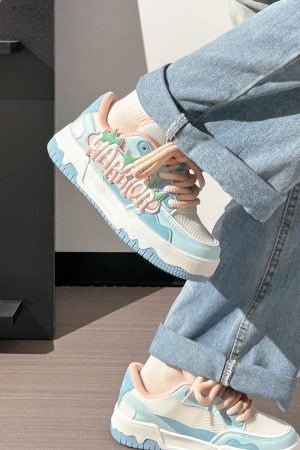 Women's Mesh Dopamine Board Shoes with Ice Cream Sole - Breathable Soft Bottom Sports Shoes for Summer Fun