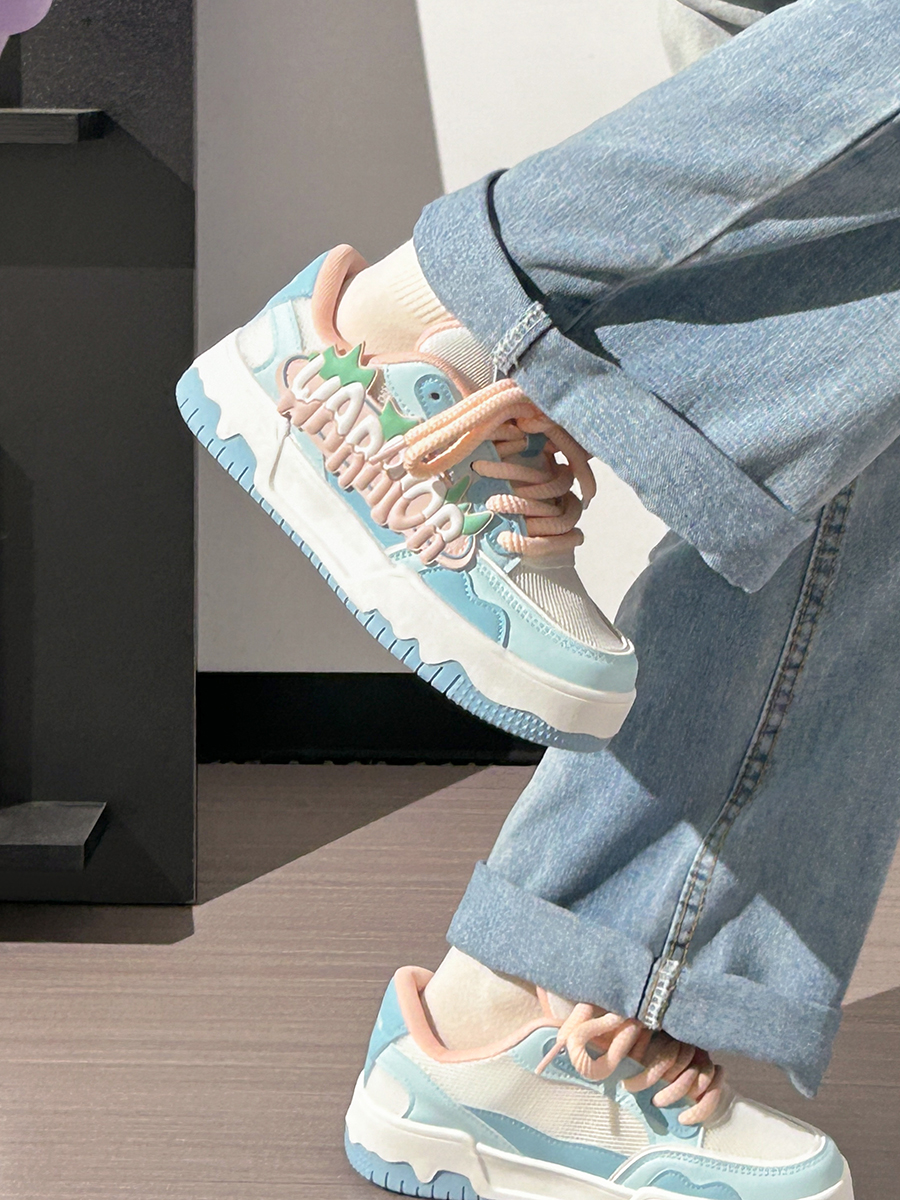 Women's Mesh Dopamine Board Shoes with Ice Cream Sole - Breathable Soft Bottom Sports Shoes for Summer Fun Women's Mesh Dopamine Board Shoes with Ice Cream Sole - Breathable Soft Bottom Sports Shoes for Summer Fun