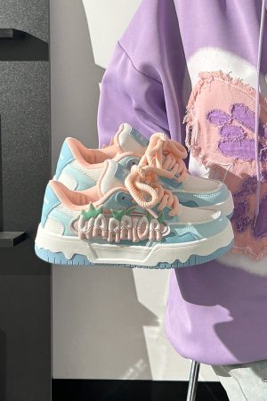 Women's Mesh Dopamine Board Shoes with Ice Cream Sole - Breathable Soft Bottom Sports Shoes for Summer Fun