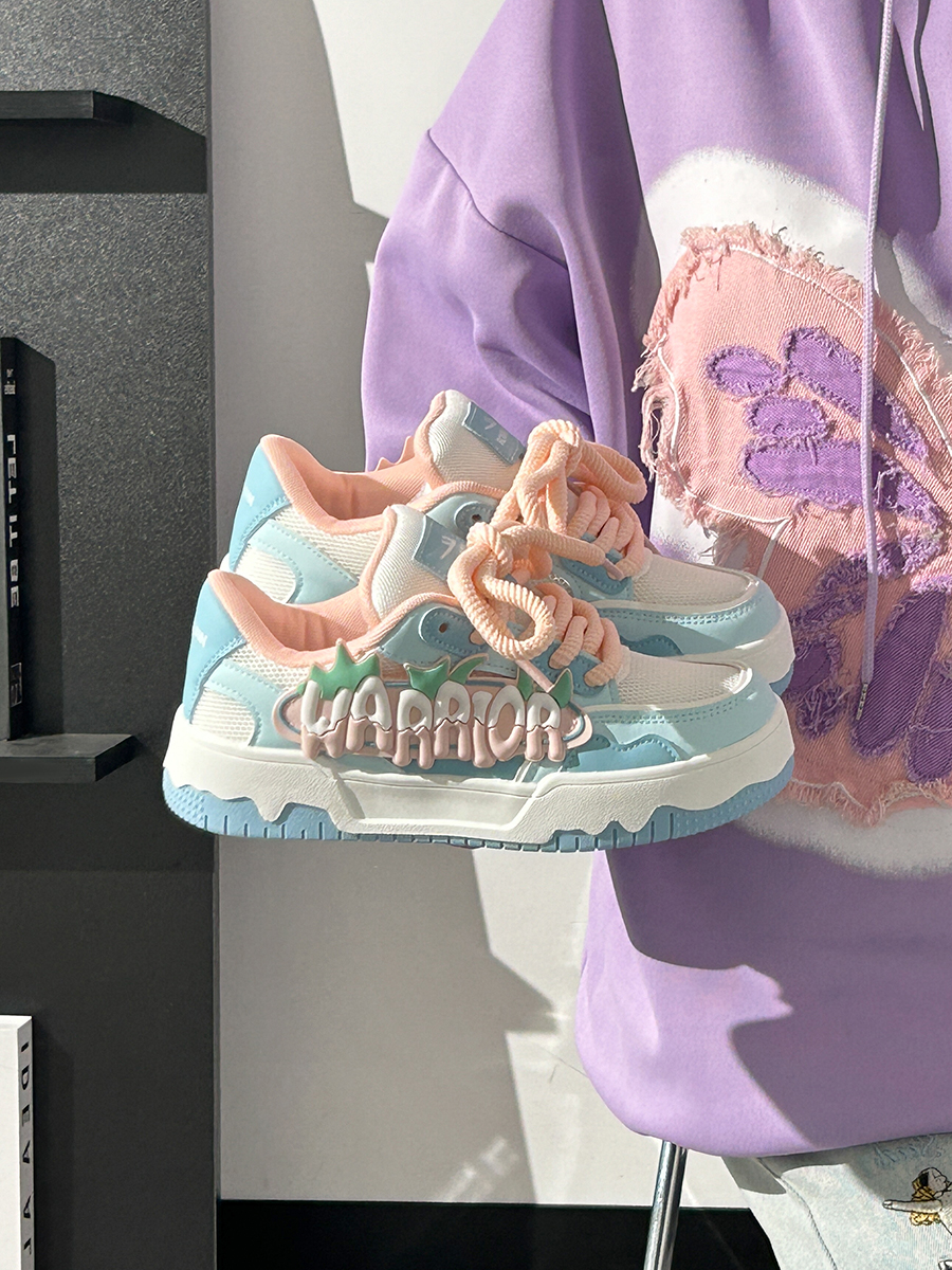 Women's Mesh Dopamine Board Shoes with Ice Cream Sole - Breathable Soft Bottom Sports Shoes for Summer Fun Women's Mesh Dopamine Board Shoes with Ice Cream Sole - Breathable Soft Bottom Sports Shoes for Summer Fun