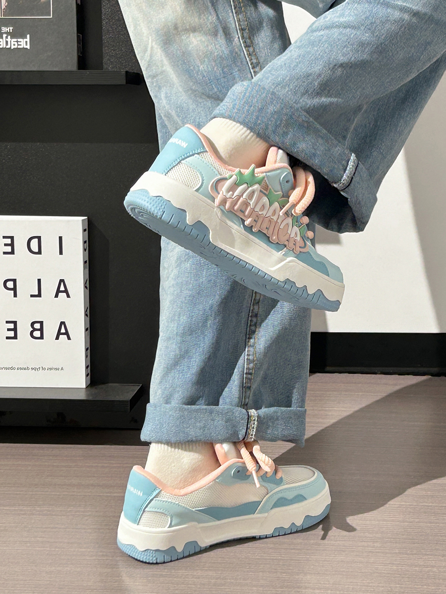 Women's Mesh Dopamine Board Shoes with Ice Cream Sole - Breathable Soft Bottom Sports Shoes for Summer Fun Women's Mesh Dopamine Board Shoes with Ice Cream Sole - Breathable Soft Bottom Sports Shoes for Summer Fun