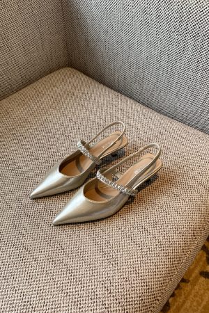 Women's Mid-Heel Open-Toe Sandals - 2025 Summer One-Strap Backless Design for Skirts - Trendy Fashion Footwear