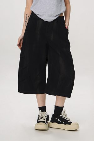 Women's Military Green Loose Straight Wide-Leg Casual Flared Jazz Dance Pants - Comfortable Work Pants for Y2K Style