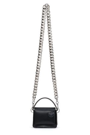 Women's Mini Crossbody Bag 2025 Summer Style - Small Square Design with Thick Chain Shoulder Strap for Lipstick and Coin Storage