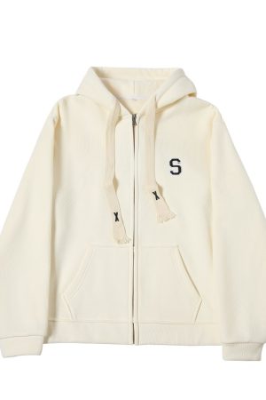 Women's Navy Blue Loose Hooded Sweatshirt, Wine Red Thick Zip-Up Cardigan, Light Gray JK Jacket for Spring & Autumn Fashion