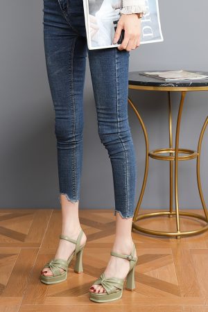 Women's One-Strap Chunky Heel Sandals - Summer 2025 Ultra-High Platform Heels, Trendy Fashion Footwear