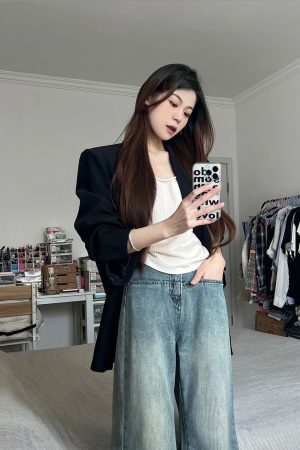 Women's Oversized Black Suit Jacket, Casual Loose Fit Blazer, High-End Feel, Plus Size, Spring Autumn 2025 Fashion