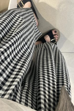 Women's Petite Plus Size Loose Checkered Cropped Wide-Leg Balloon Pants for Summer