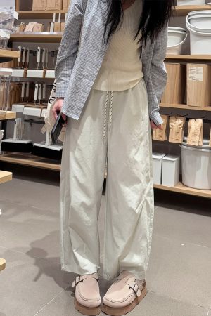 Women's Plus Size 3/4 Balloon Pants - Slimming Loose Wide Leg Casual Trousers in Japanese Style for Short Individuals