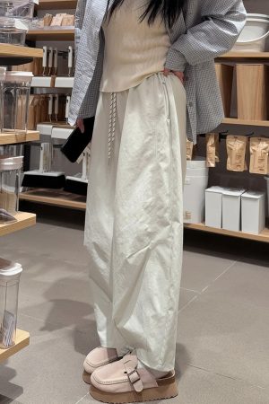 Women's Plus Size 3/4 Balloon Pants - Slimming Loose Wide Leg Casual Trousers in Japanese Style for Short Individuals