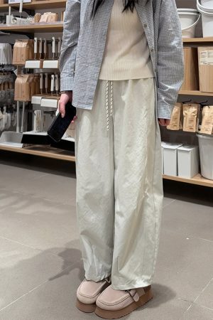 Women's Plus Size 3/4 Balloon Pants - Slimming Loose Wide Leg Casual Trousers in Japanese Style for Short Individuals