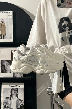 Women's Retro Chunky Dad Shoes - 2025 Summer Mesh Breathable Casual Sports Footwear with Soft Sole