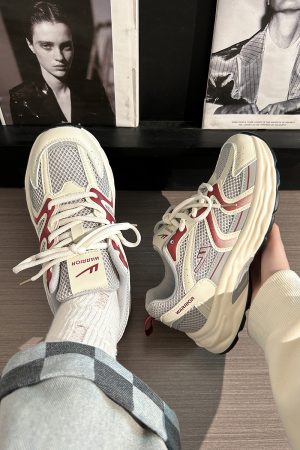 Women's Retro Chunky Dad Shoes - 2025 Summer Mesh Breathable Casual Sports Footwear with Soft Sole