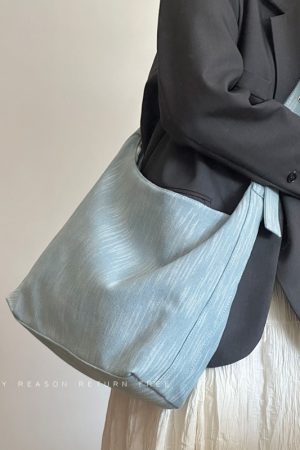 Women's Retro Denim Canvas Tote Bag - Large Capacity Commuting Shoulder & Crossbody Bag for Everyday Versatility