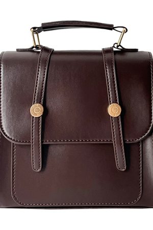 Women's Retro Double Shoulder Bag - British American Style Buckle Crossbody for Students and Commuting - 2024 Fashion