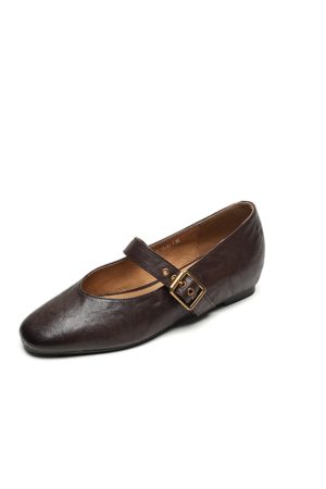 Women's Retro Round Toe Mary Jane Shoes - Sheepskin Flat Platform, Summer Style, Large Size 41-43, Vintage Inspired